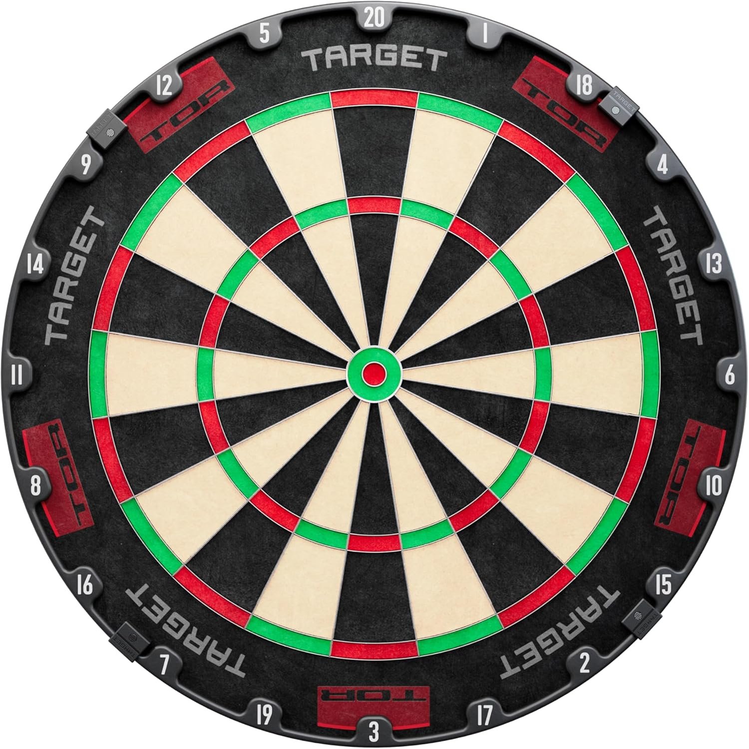 TARGET Darts TOR Dartboard, Steel Tip Dart Board | WDF Approved Competition Standard Dartboards & Fixing Kit, Modern Rotational Number Ring, Premium..