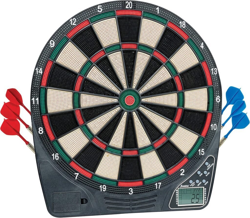Franklin Sports Electronic Dart Board Sets - Soft Tip Electric Dartboard with Digital Scoreboard - (6) Darts Included