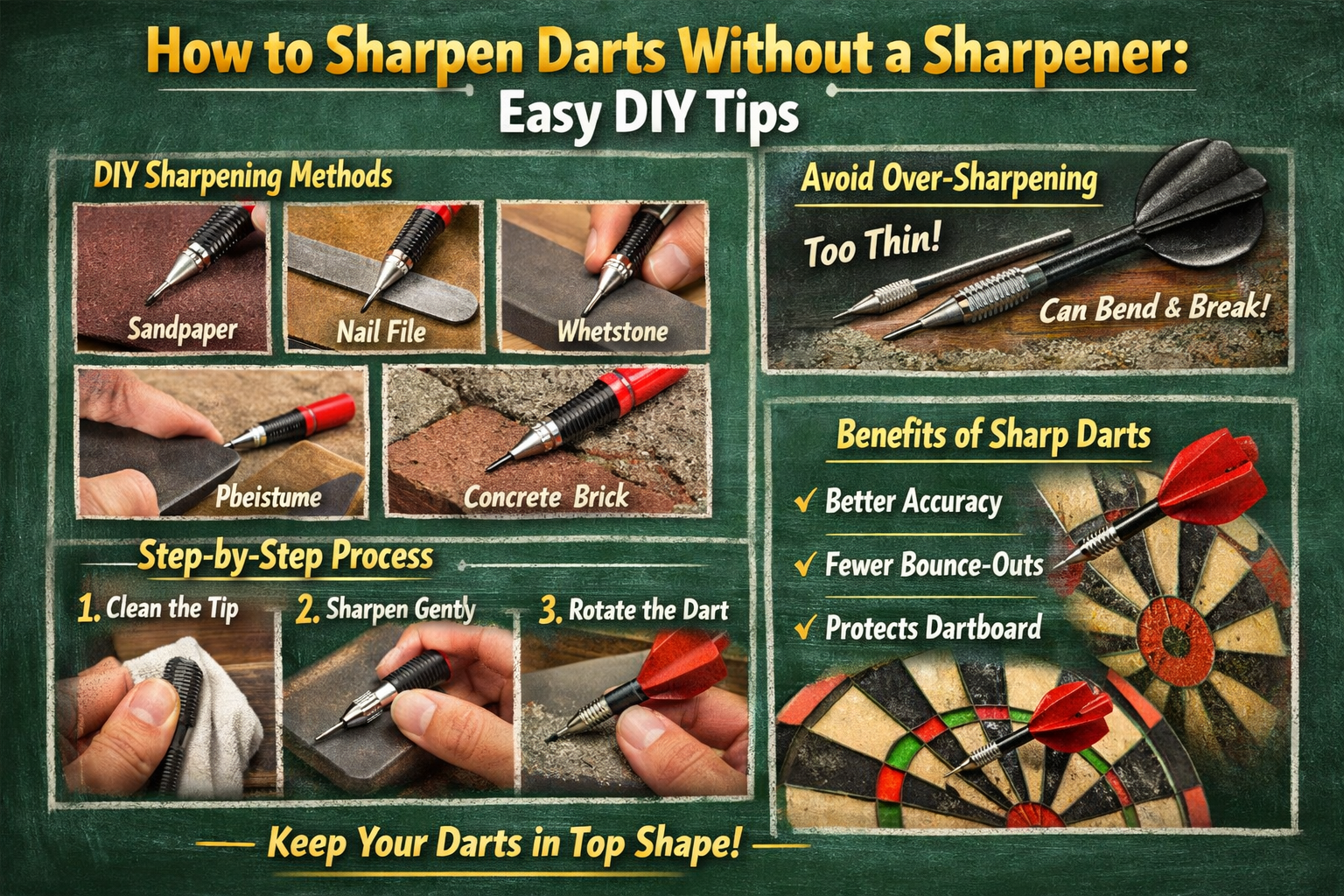 How to Sharpen Darts Without a Sharpener