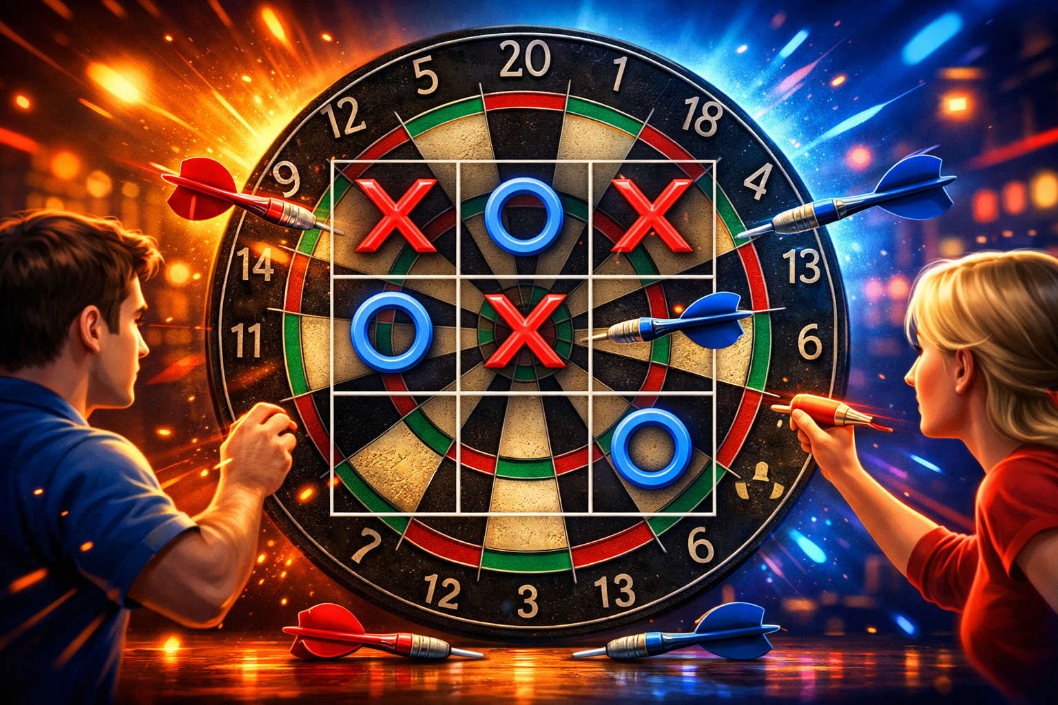 How to Play Tic-Tac-Toe Darts